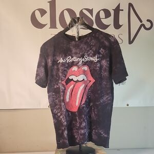 The Rolling Stones Purple & White Cotton Tee